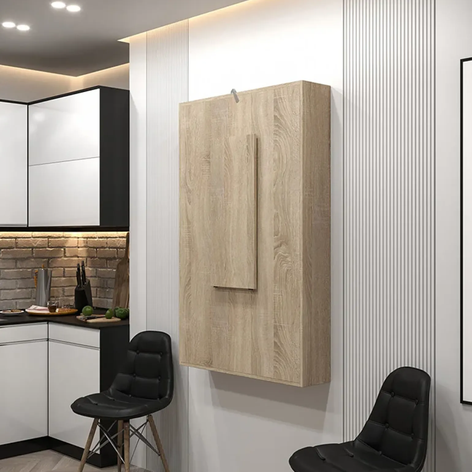 Tavolo 135x203cm a scomparsa moderno rettangolare rovere Hope