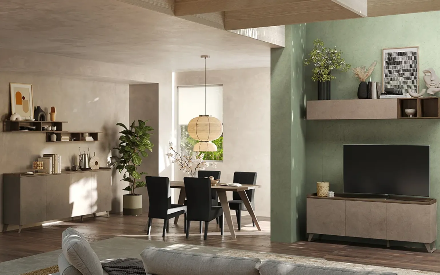 Tavolo 210x90cm bronzo rovere scuro Jonson