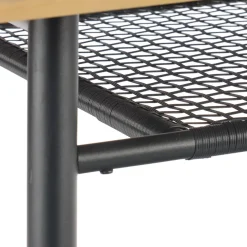 Tavolo 160x90cm da pranzo moderno rovere dorato nero Wilson