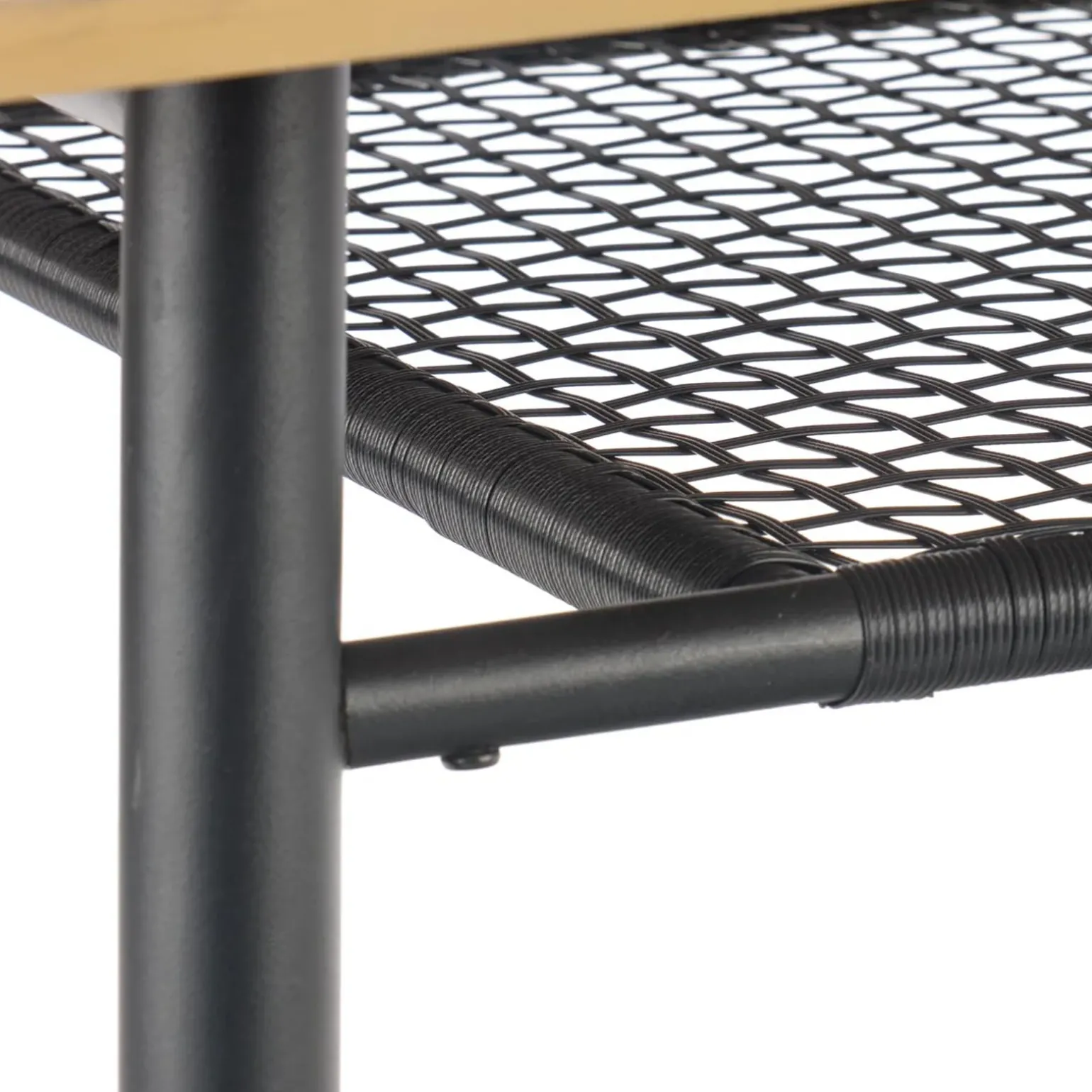 Tavolo 160x90cm da pranzo moderno rovere dorato nero Wilson