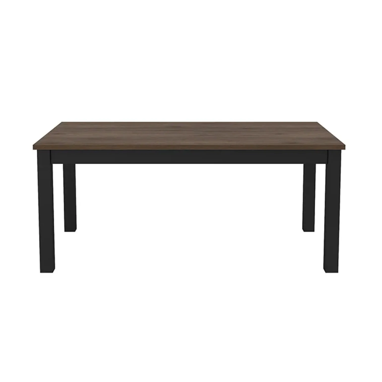 Tavolo 180x77cm da pranzo rettangolare rovere scuro nero Nebraska