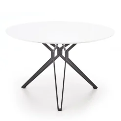 Tavolo 120x120cm da pranzo rotondo bianco nero Margherita Gihome®