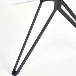Tavolo 160x90cm design rettangolare laccato bianco lucido nero Ercole