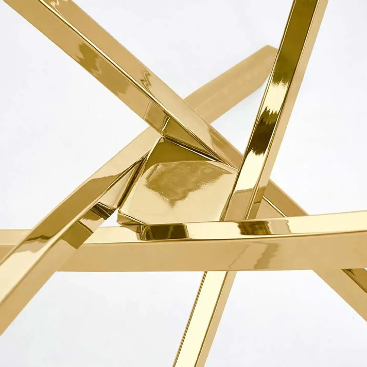 Tavolo 100x100cm rotondo in vetro acciaio oro cromato Minerva Gihome®