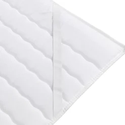 Topper alla francese 140x200cm trapuntato imbottito con elastici bianco Corsica