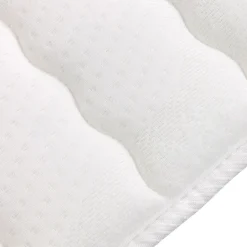 Topper matrimoniale king size 200x200cm trapuntato imbottito con elastici bianco Corsica
