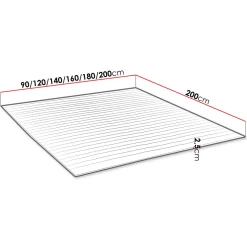 Topper matrimoniale oversize 180x200cm trapuntato imbottito con elastici bianco Corsica
