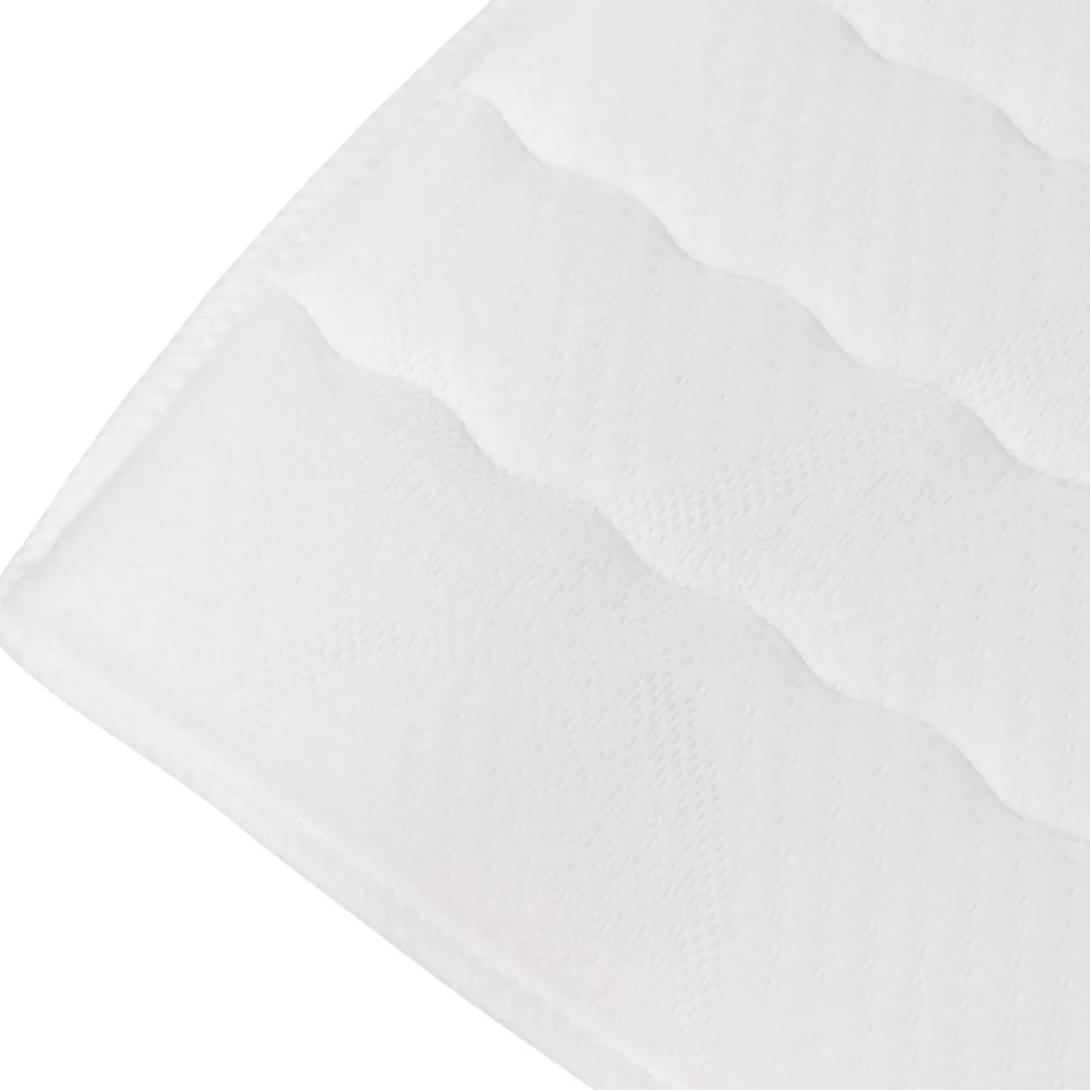 Topper matrimoniale 160x200cm trapuntato imbottito con elastici bianco Corsica