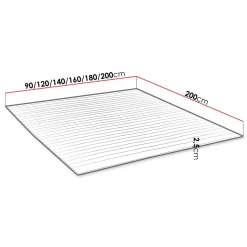 Topper matrimoniale 160x200cm trapuntato imbottito con elastici bianco Corsica