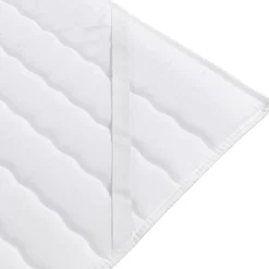 Topper singolo 90x200cm trapuntato imbottito con elastici bianco Corsica