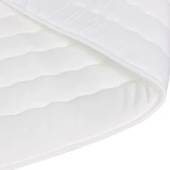 Topper singolo 90x200cm trapuntato imbottito con elastici bianco Corsica