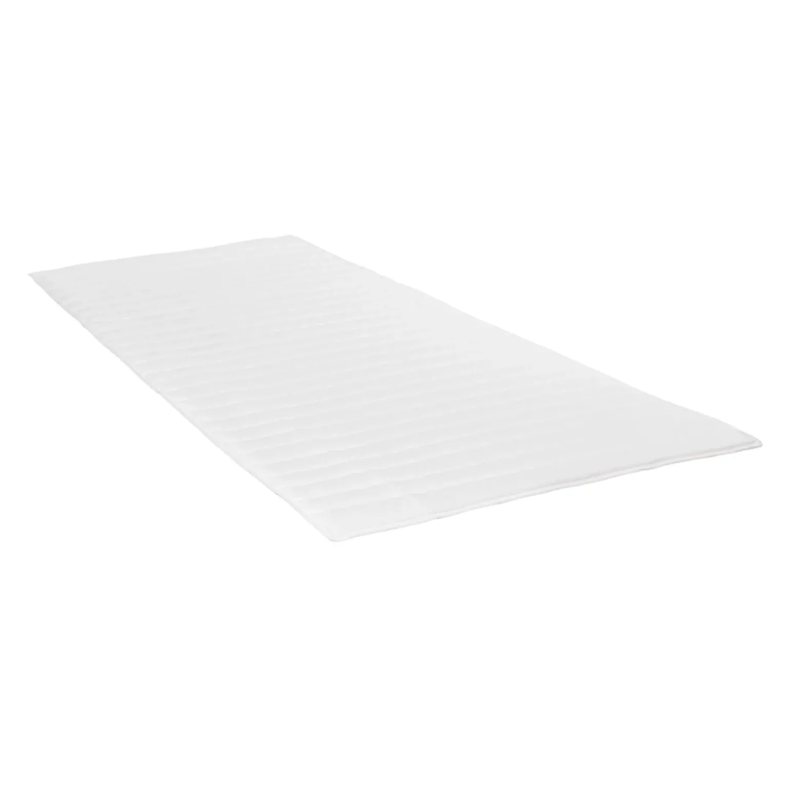 Topper singolo 90x200cm trapuntato imbottito con elastici bianco Corsica