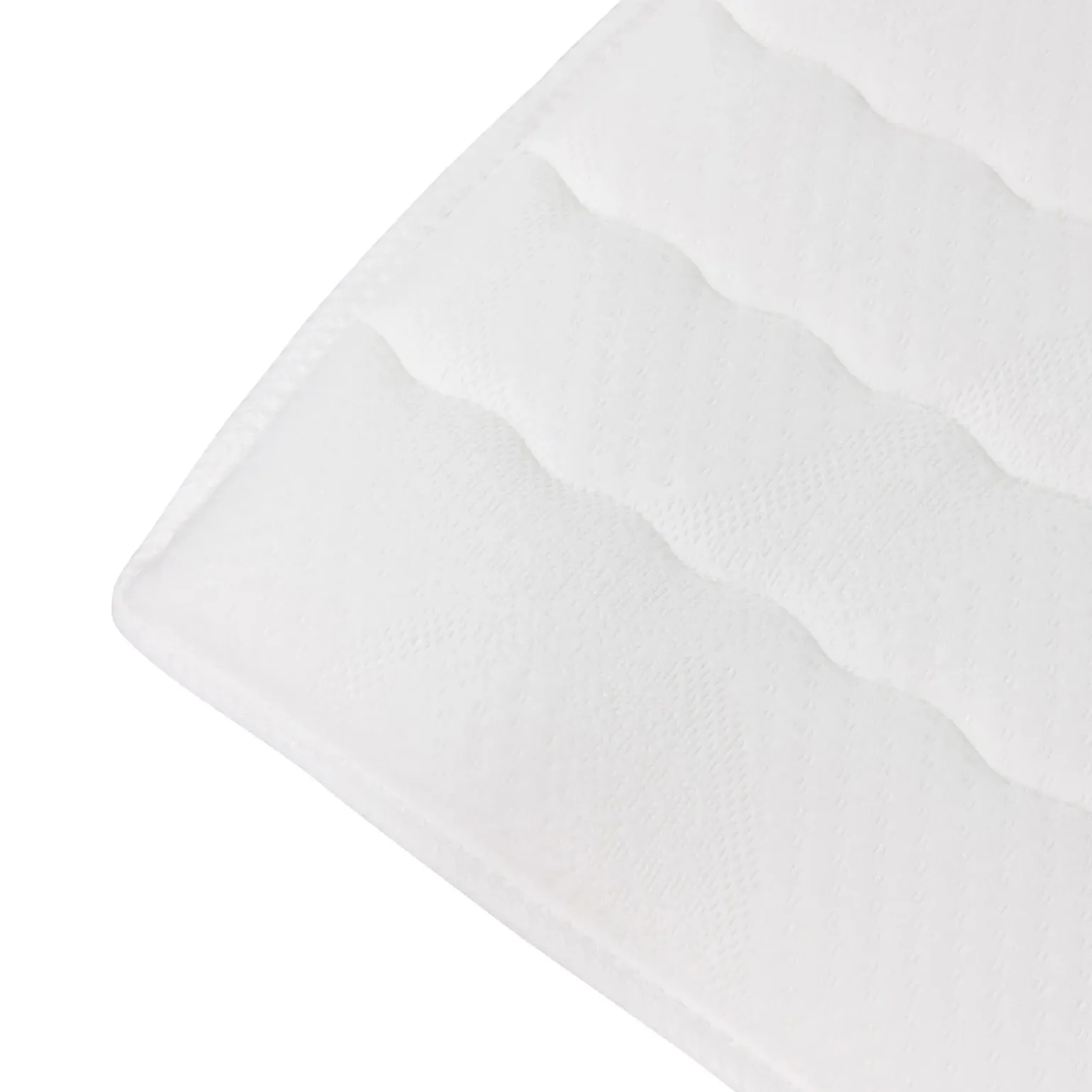 Topper singolo 80x200cm trapuntato imbottito con elastici bianco Corsica