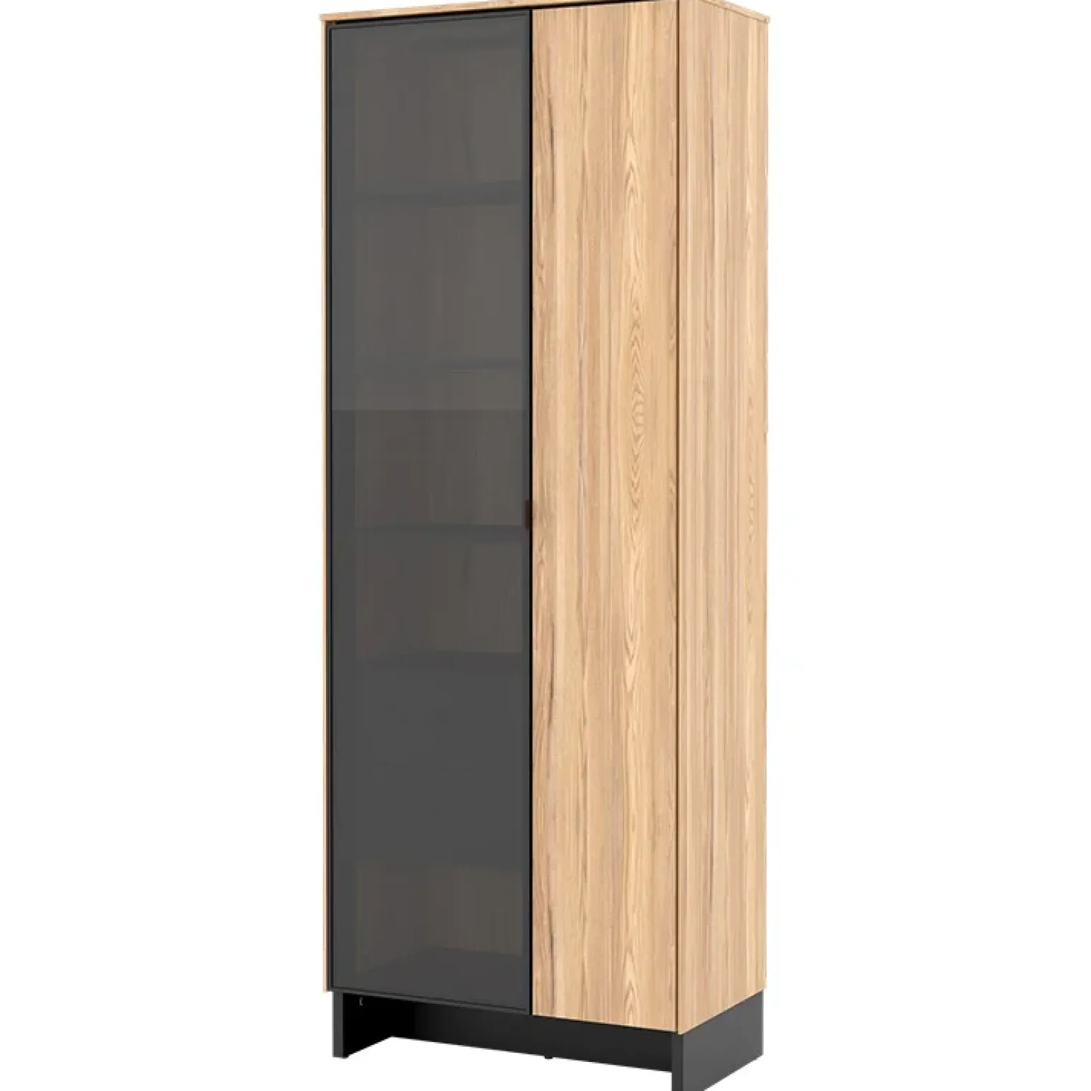 Vetrina alta 73x196h cm 2 ante rovere nero Alabaster
