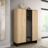 Vetrina bassa 102x152h cm 2 ante 2 cassetti interni  rovere nero Alabaster