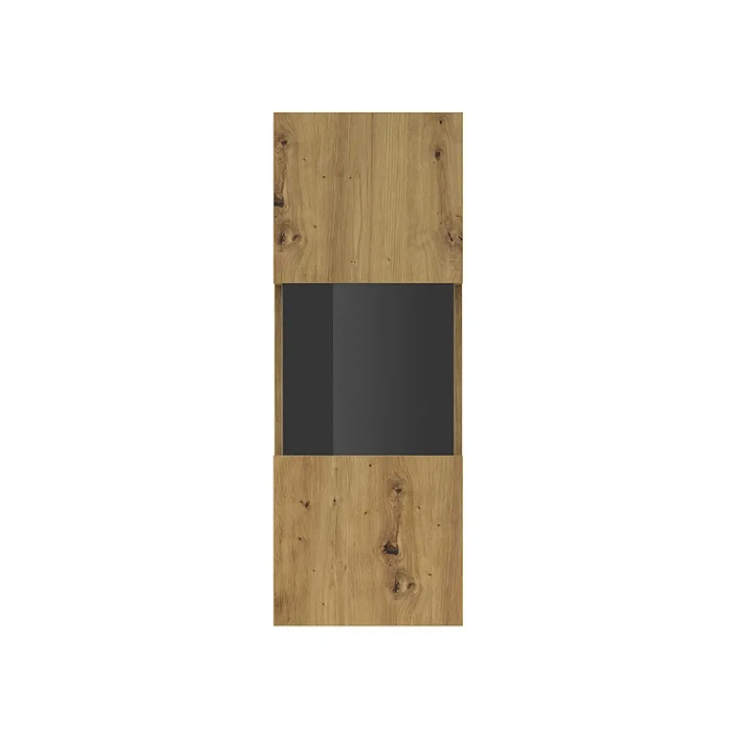 Vetrina sospesa 36x95h cm da parete rovere nero Fusion