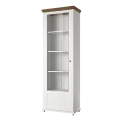 Vetrina 71x200h cm 1 anta sinistra bianco frassinato rovere Texel