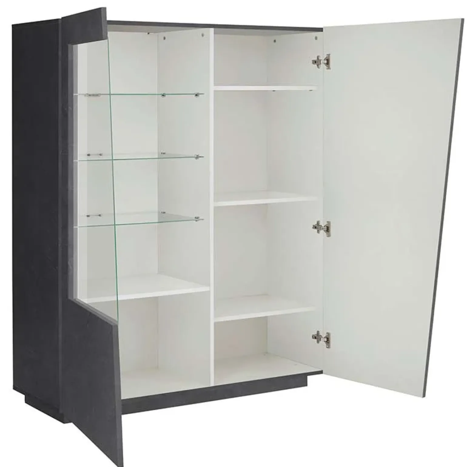 Vetrina 120x146h cm 2 ante moderna ossido Candia Gihome®