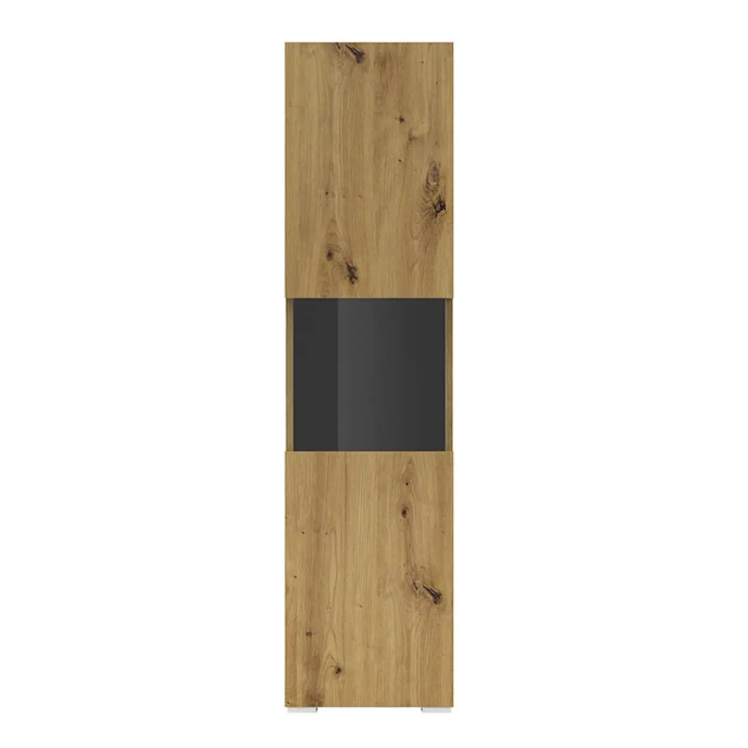 Vetrina 36x140h cm da parete rovere nero Fusion