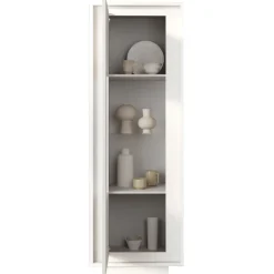 Vetrinetta 67x197cm 1 anta moderna bianco opaco Deluxe