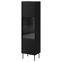 Vetrinetta 53x182h cm 1 anta soggiorno nero Wild