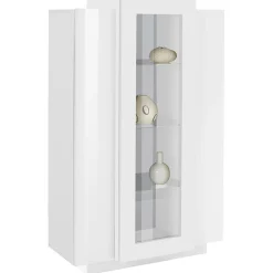 Vetrinetta 80x121h cm 2 ante bianco lucido Milos Gihome®
