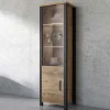 Vetrinetta 56x191h cm 2 ante quercia nero opaco Nebraska