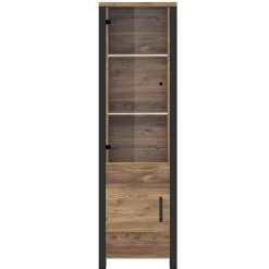 Vetrinetta 56x191h cm 2 ante quercia nero opaco Nebraska