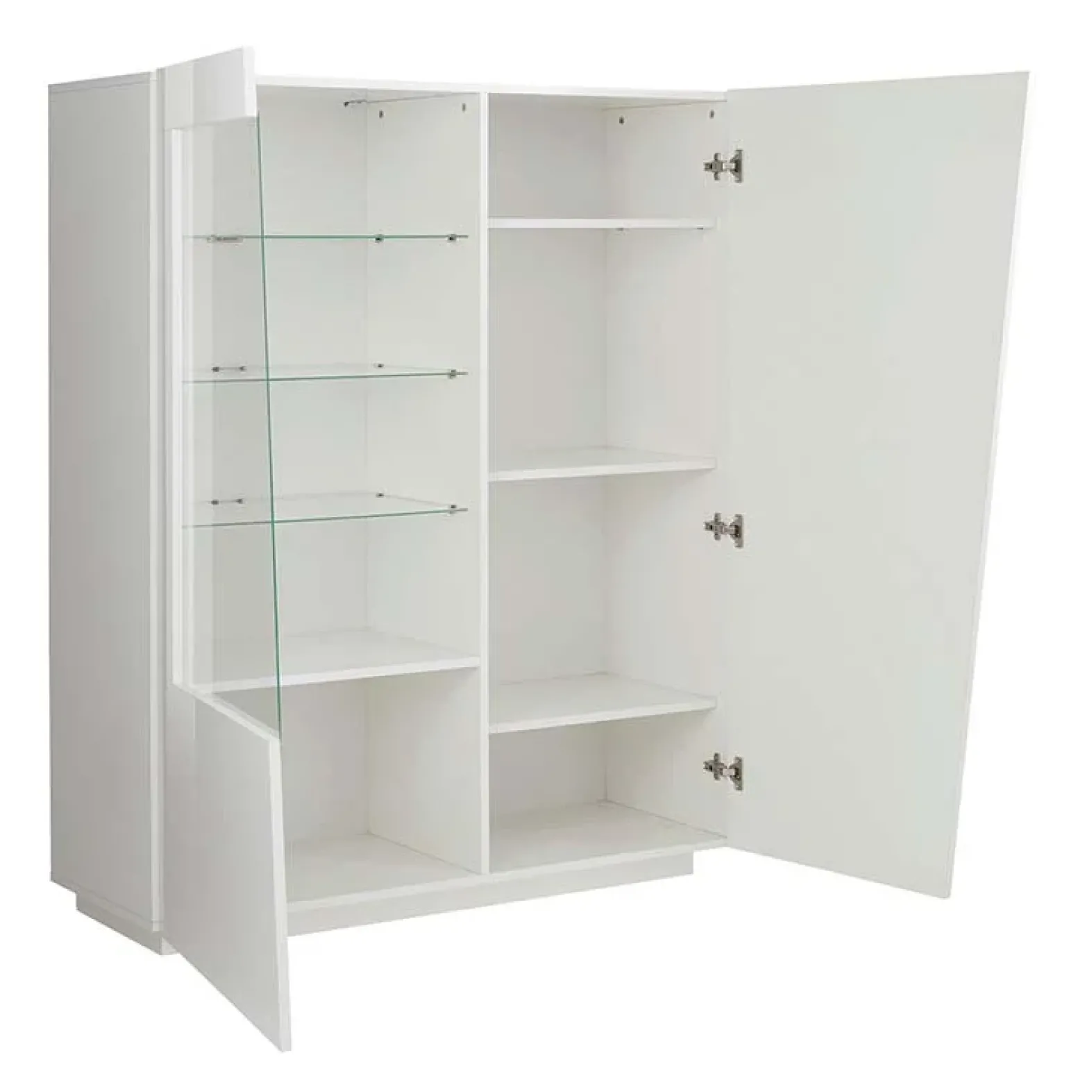 Vetrinetta 120x146h cm 2 ante soggiorno bianco lucido Candia Gihome®